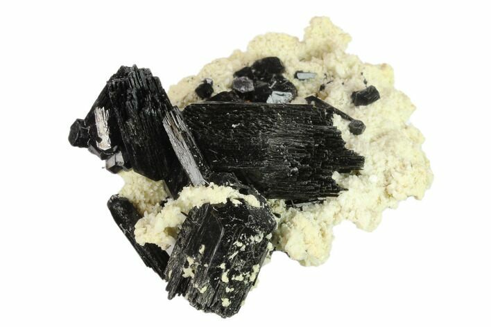 Black Tourmaline (Schorl) Crystals with Orthoclase - Namibia #132232